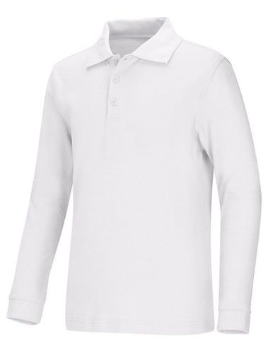 A+ Jersey Polo White Long Sleeve