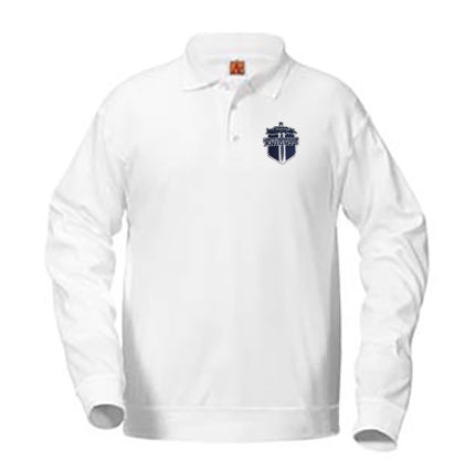 Banded Jersey Polo LS LCA White