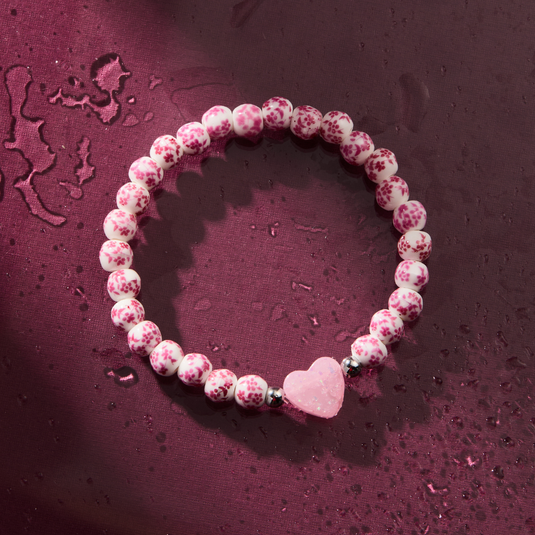 PETITE HOLY WATER PORCELAIN HEART BRACELET