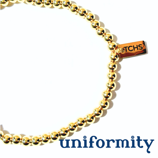 School Spirit Gold Seed Bracelets