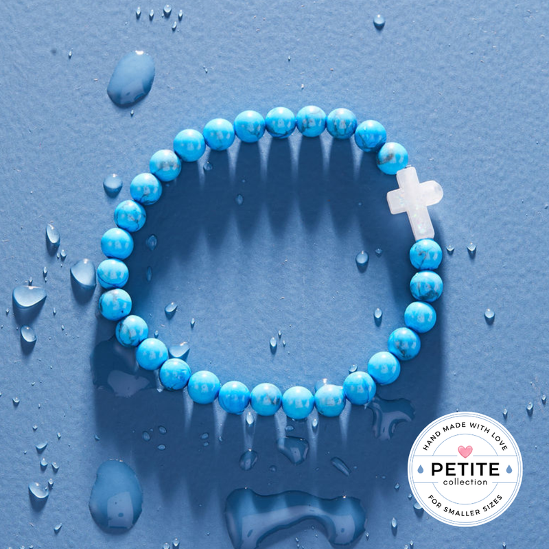 Load image into Gallery viewer, PETITE BOY'S HOLY WATER STRETCH BRACELET
