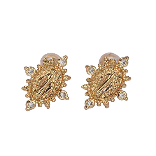 16K Guadalupe Stud Earrings