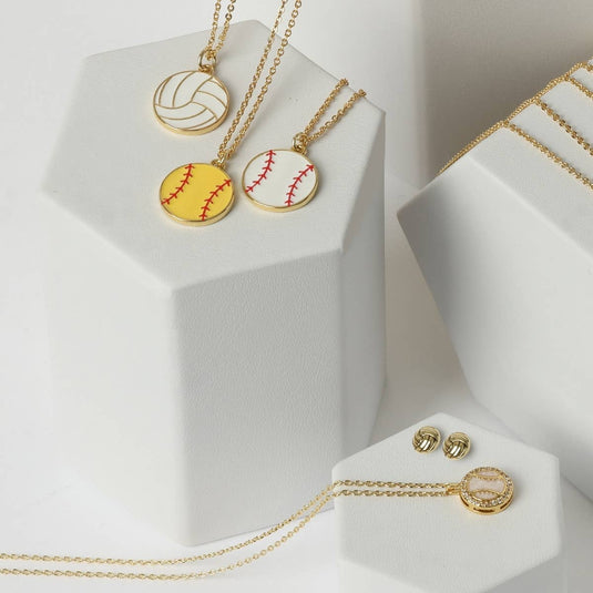 Perfect Serve! Enamel Necklace