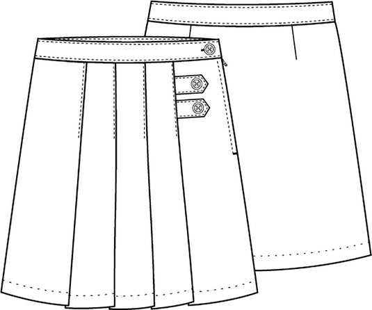 Pleated Tab Scooter Navy