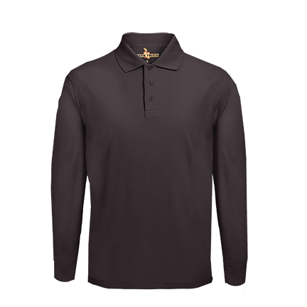 EW DryFit Polo Black Long Sleeve