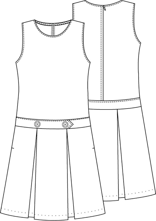 CR Drop Waist Jumper Khaki