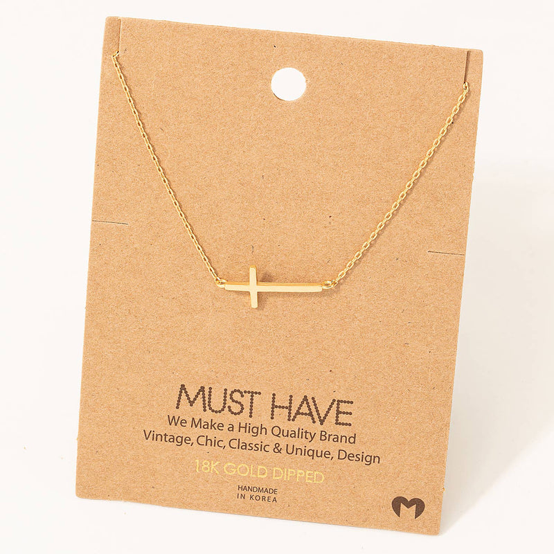 Load image into Gallery viewer, Side Cross Pendant Necklace
