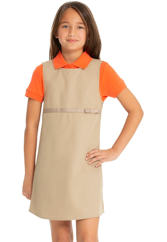 Empire Waist Jumper w/Ribbon Bow Khaki