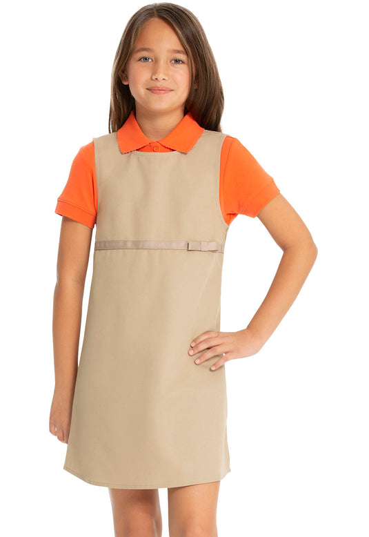 Empire Waist Jumper w/Ribbon Bow Khaki