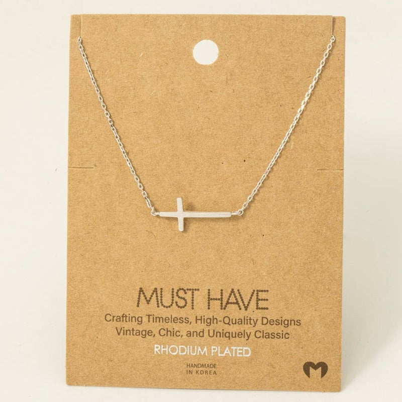 Load image into Gallery viewer, Side Cross Pendant Necklace
