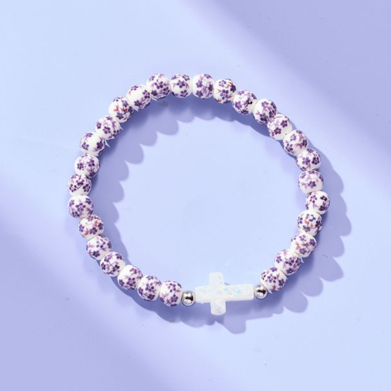 Load image into Gallery viewer, Holy Water Purple Porcelain Bracelet
