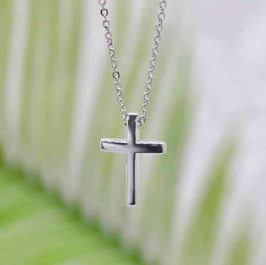 Small Silver Cross Necklace