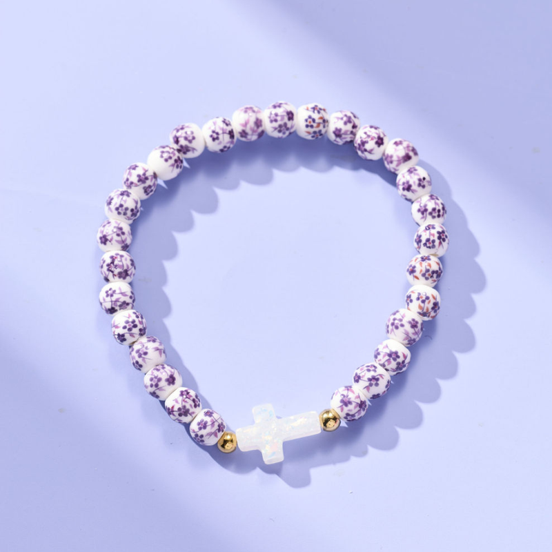 Load image into Gallery viewer, Holy Water Purple Porcelain Bracelet
