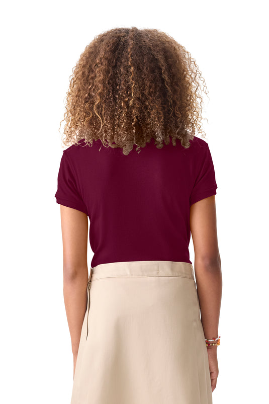 CR Jersey Female Fit Polo Burgundy