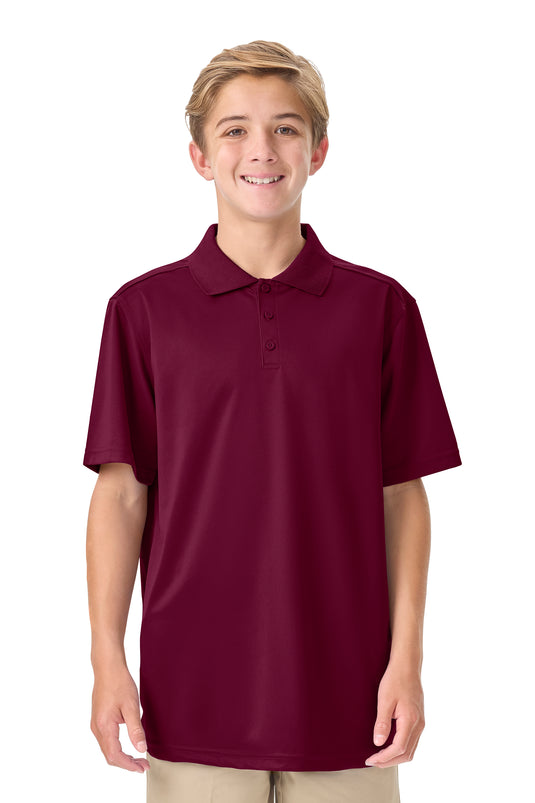 CR DryFit Polo Burgundy Short Sleeve