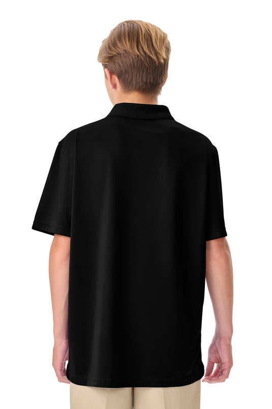 CR DryFit Polo Black Short Sleeve