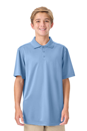 CR DryFit Polo Light Blue Short Sleeve