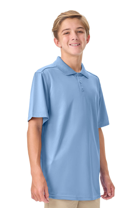 CR DryFit Polo Light Blue Short Sleeve