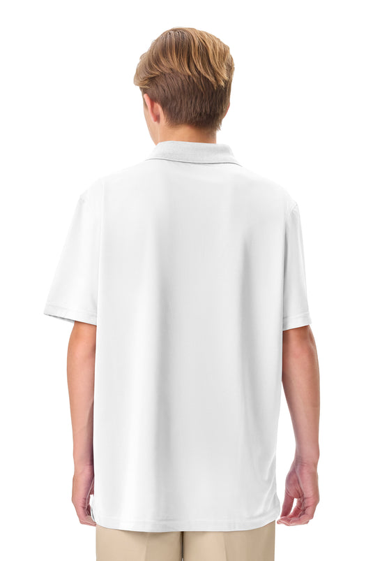 CR DryFit Polo White Short Sleeve