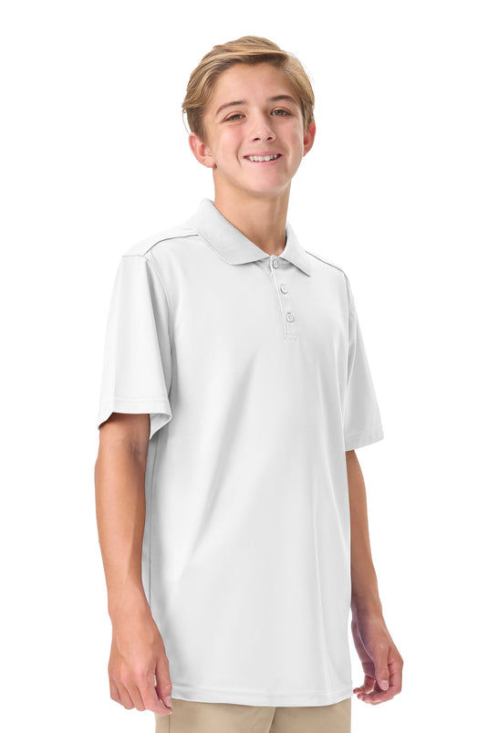 CR DryFit Polo White Short Sleeve