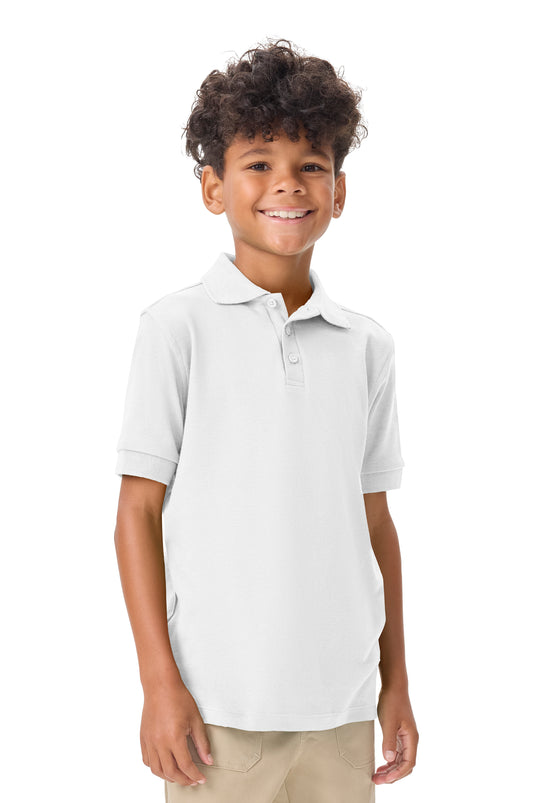 CR Jersey Polo White Short Sleeve
