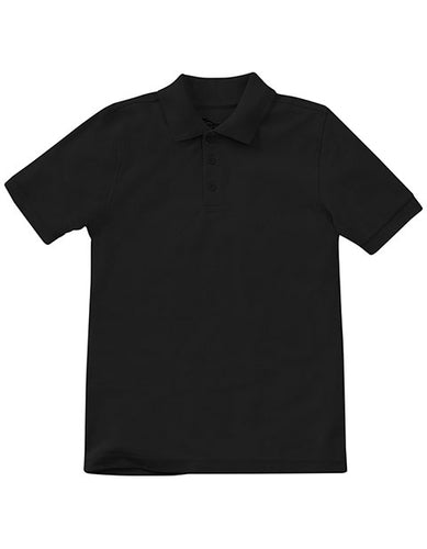 CR Pique Polo Black Short Sleeve