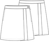 CR Double Pleat Skort Khaki