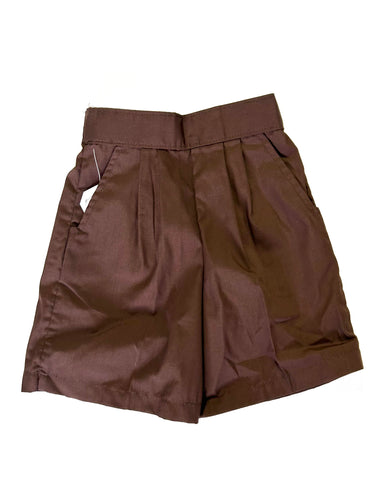Girls Pull On Shorts Brown