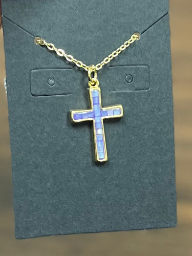 Mother of Pearl Cross Necklace
