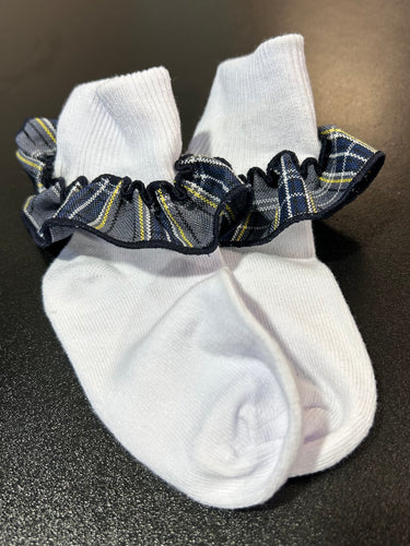 Ruffle Socks Plaid 42