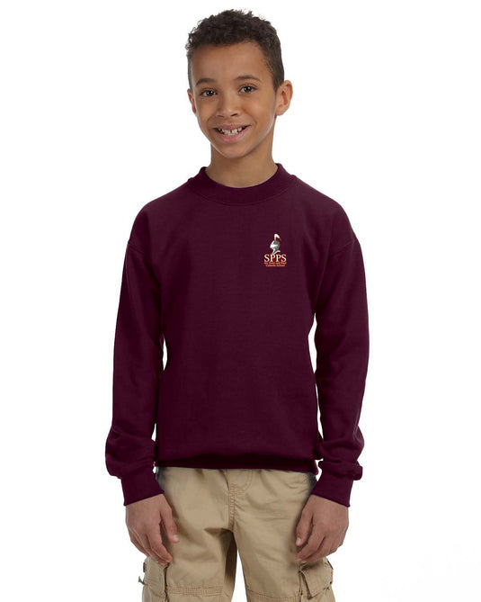 Crew Sweatshirt Burgundy SPPS Patch