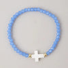 Crystal Bead Cross Bracelet
