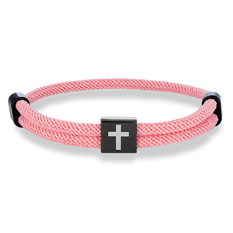 Load image into Gallery viewer, Twisted Rope Cross Bracelet
