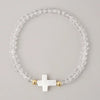 Crystal Bead Cross Bracelet