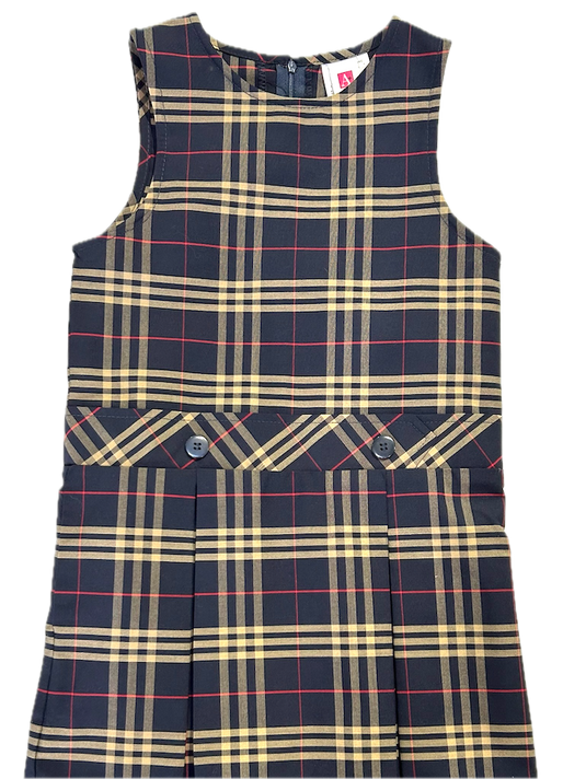 A+ Drop Waist Jumper Plaid 1C