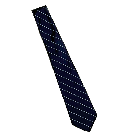 Neck Tie Navy w/Lt Blue Pinstripes