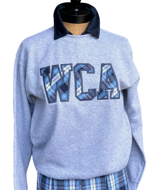 Appliqued Crew WCA Grey