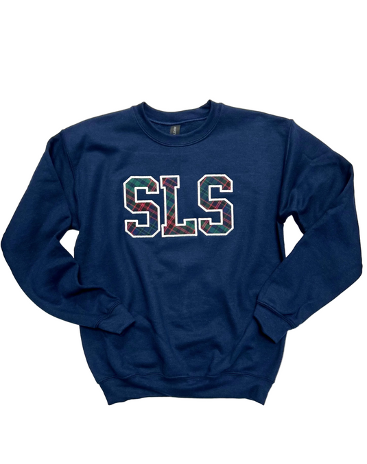 Appliqued Crew SLS Navy
