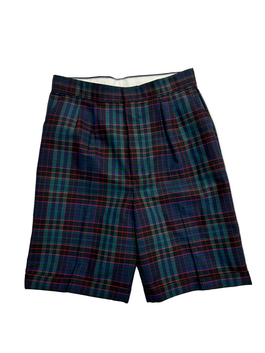 Flat Front Shorts Plaid 19