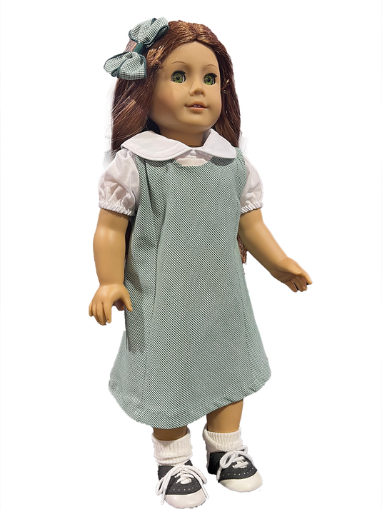 Doll Dress Set Forest Gingham