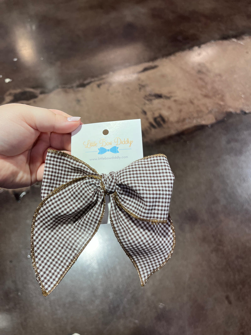 Load image into Gallery viewer, Hair Accessories Brown Gingham
