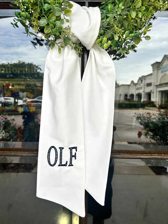 Wreath Sash w/School Letters