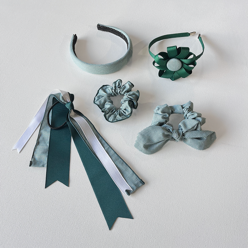 Hair Accessories Forest Micro Gingham