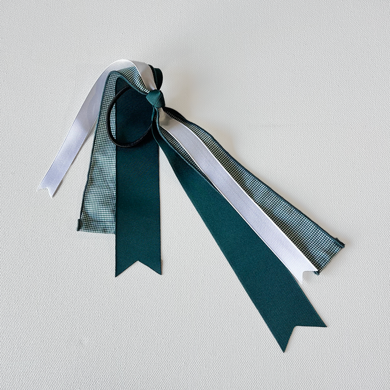 Load image into Gallery viewer, Hair Accessories Forest Micro Gingham
