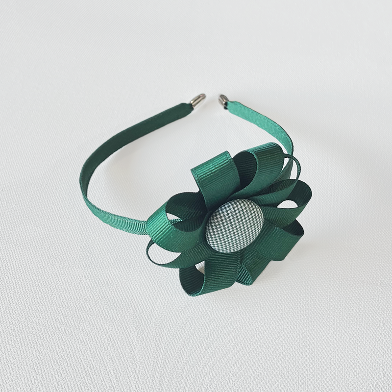 Load image into Gallery viewer, Hair Accessories Forest Micro Gingham
