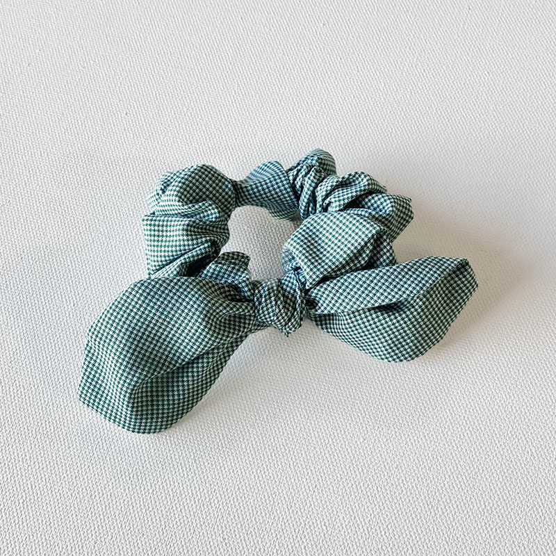 Load image into Gallery viewer, Hair Accessories Forest Micro Gingham
