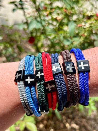 Twisted Rope Cross Bracelet