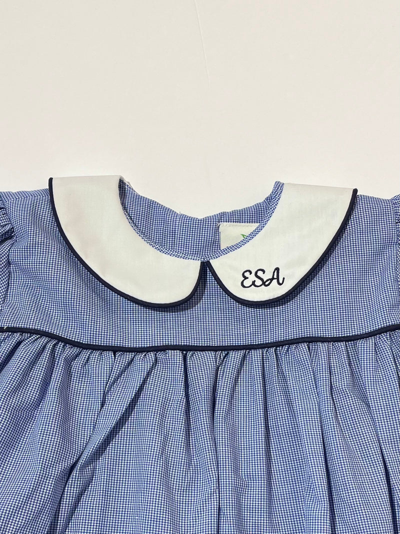 Load image into Gallery viewer, Gingham Dress Royal Blue ESA

