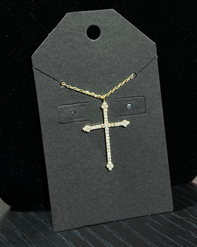 Pave Cross Pendant Necklace