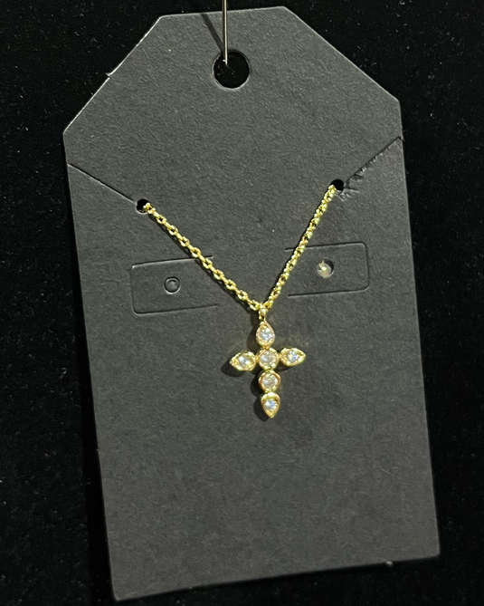 Rhinestone Cross Pendant Necklace